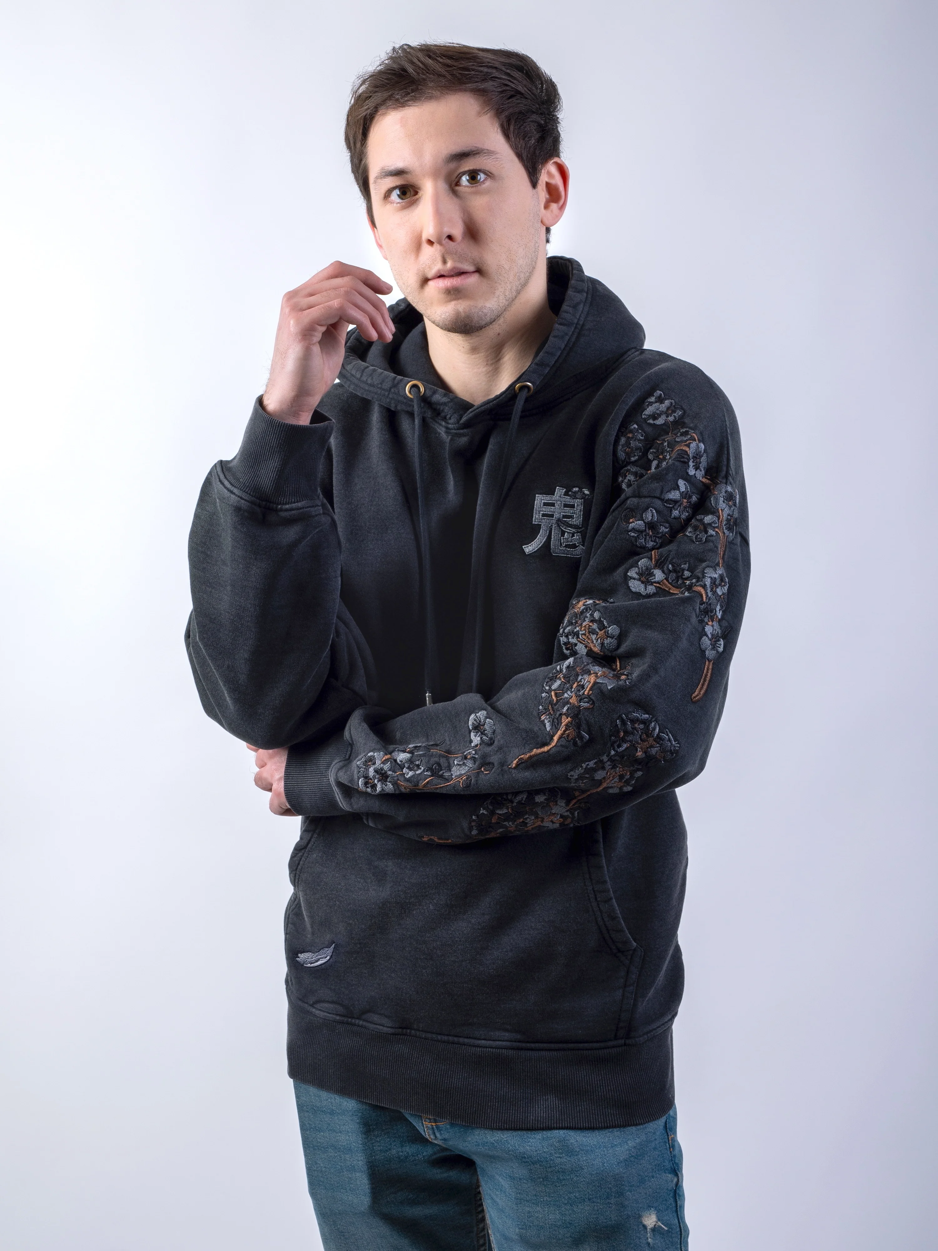 Hoodie Black Sakura - Image 3