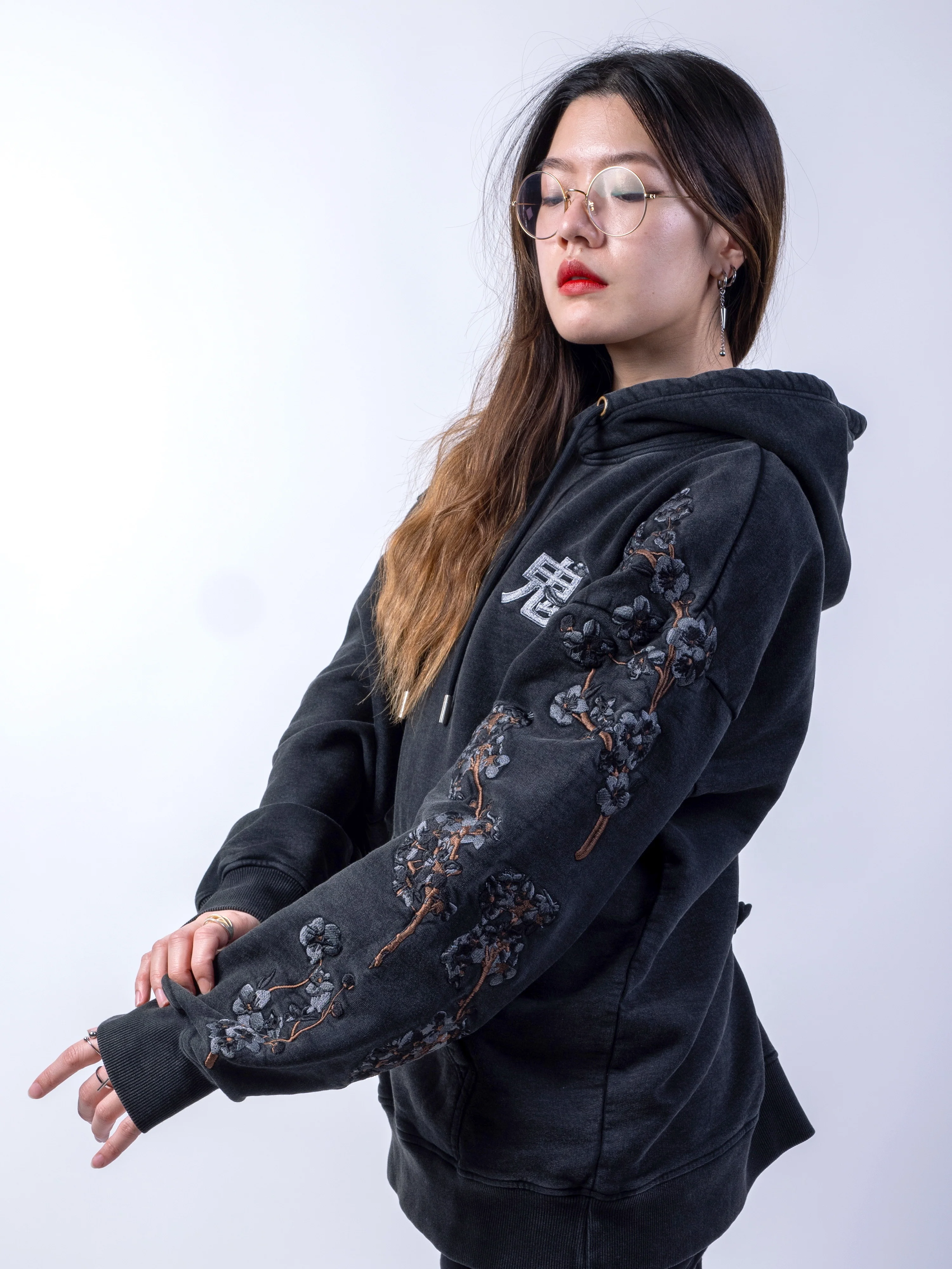 Hoodie Black Sakura - Image 4