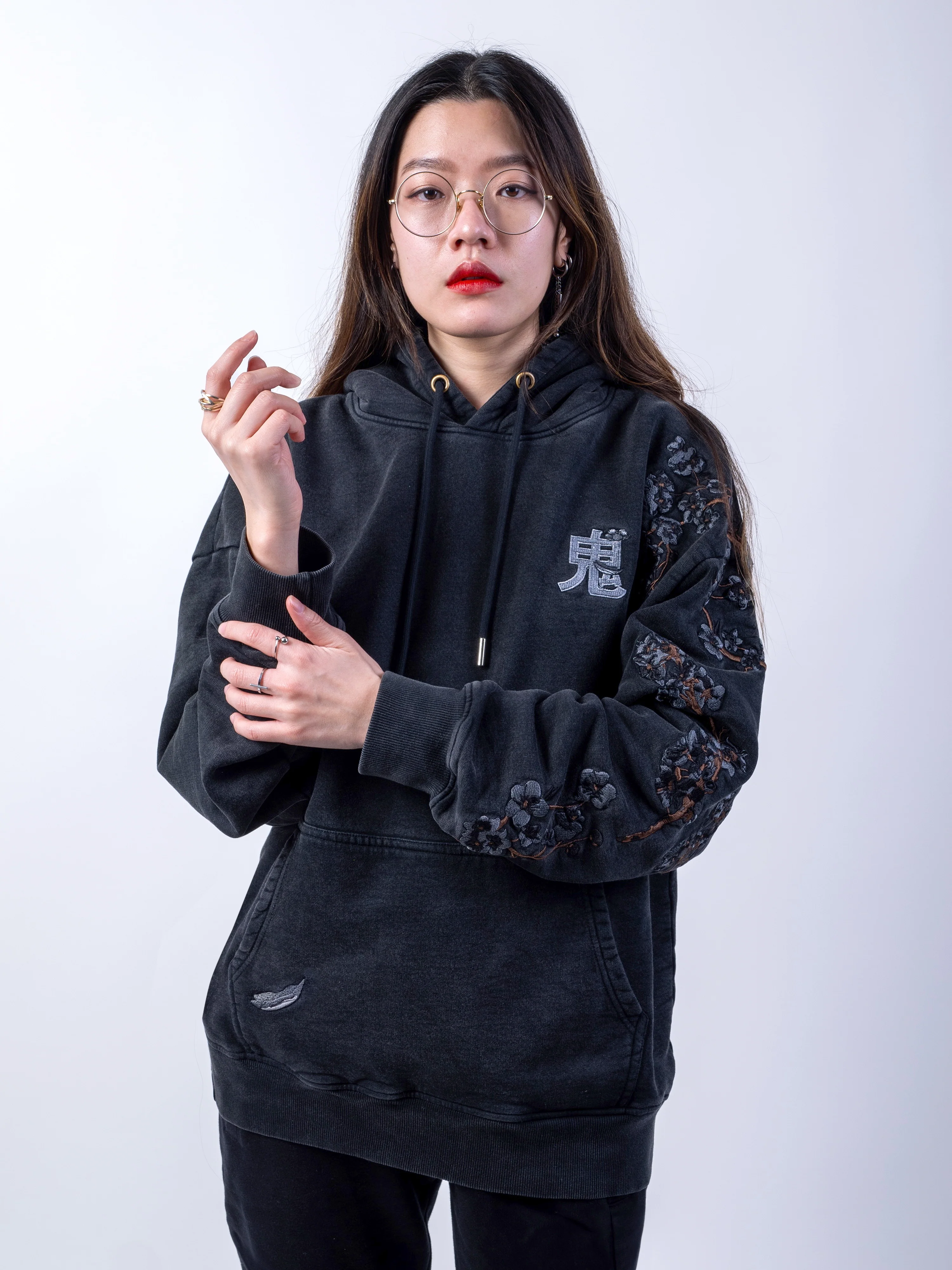 Hoodie Black Sakura - Image 6