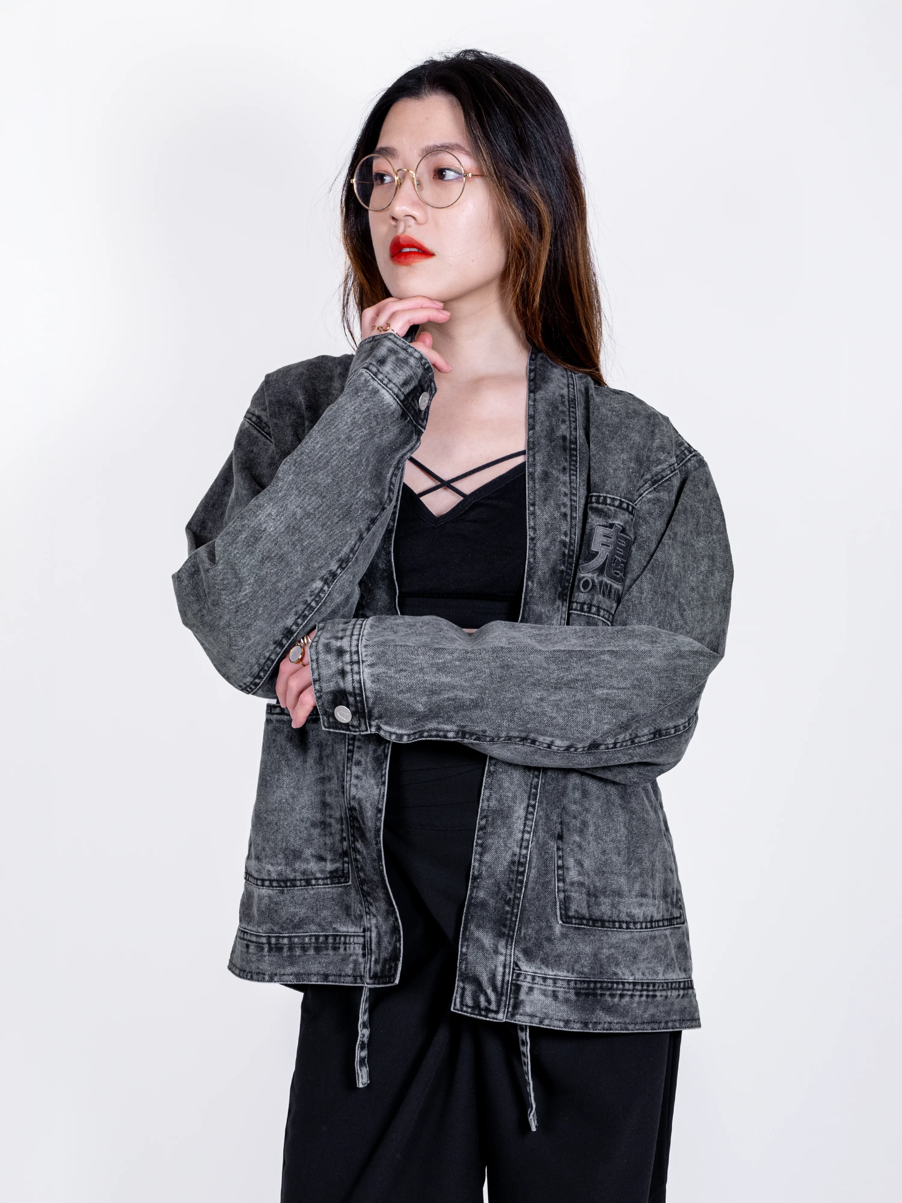 Veste Jean Noir Kitsune - Image 4